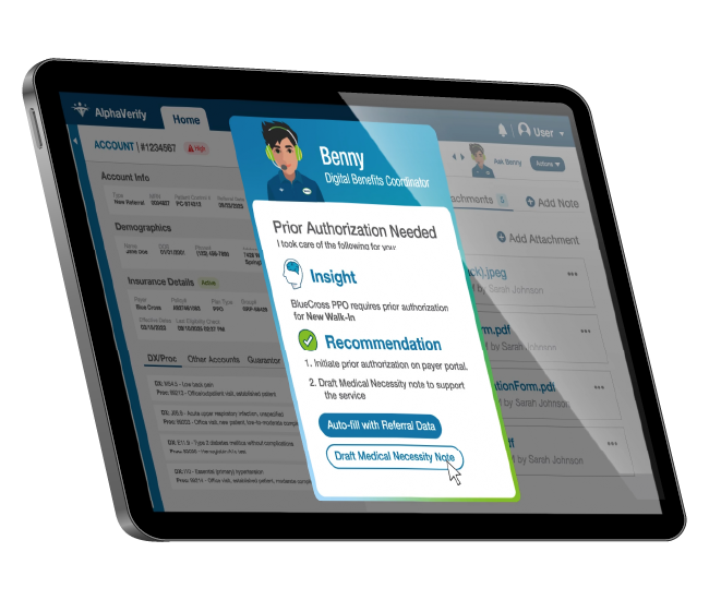 Screenshot of Alphaverify on Computer