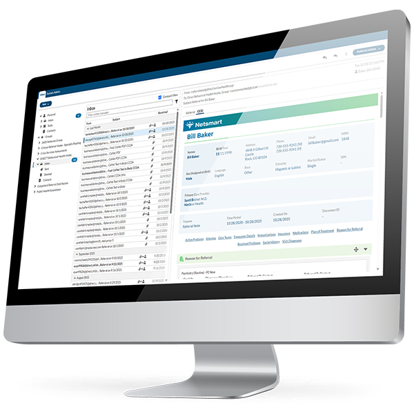 careconnect-inbox on monitor