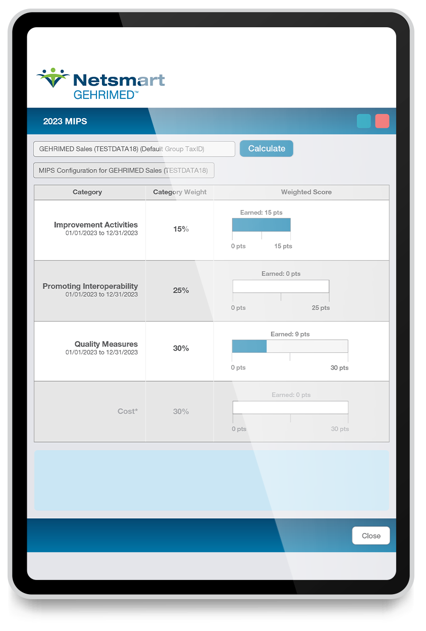 Geriatric Value-Based Care Software | Dashboard Shown on Tablet