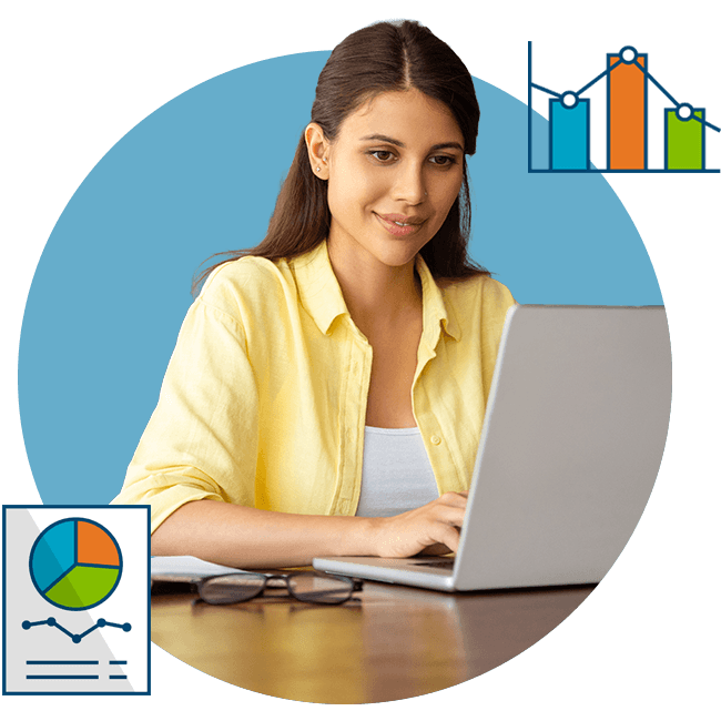 Connected Data | Netsmart | Person at a computer