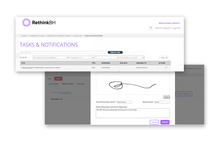 Rethink Software Autism EHR Software, Partnered with RethinkBH | Netsmart